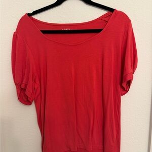 LOFT Bright Red Blouse
